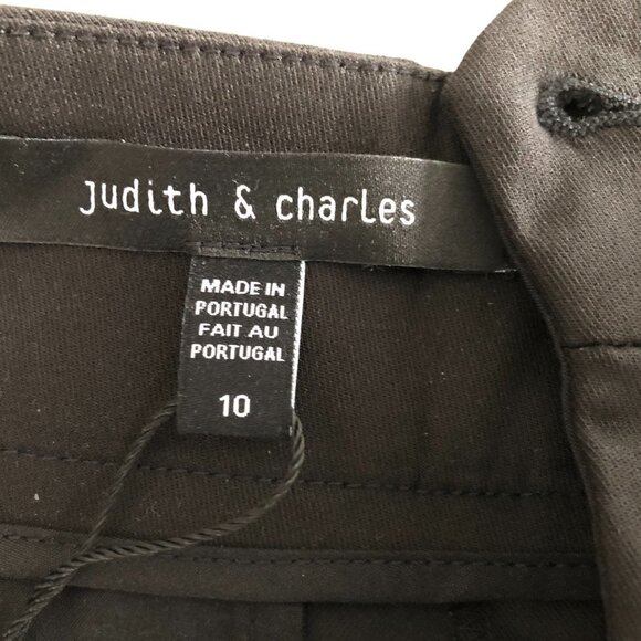 Judith & Charles Basil Bermuda Pant Shorts in Cotton + Viscose Black Sz 10 NWT - Picture 10 of 12